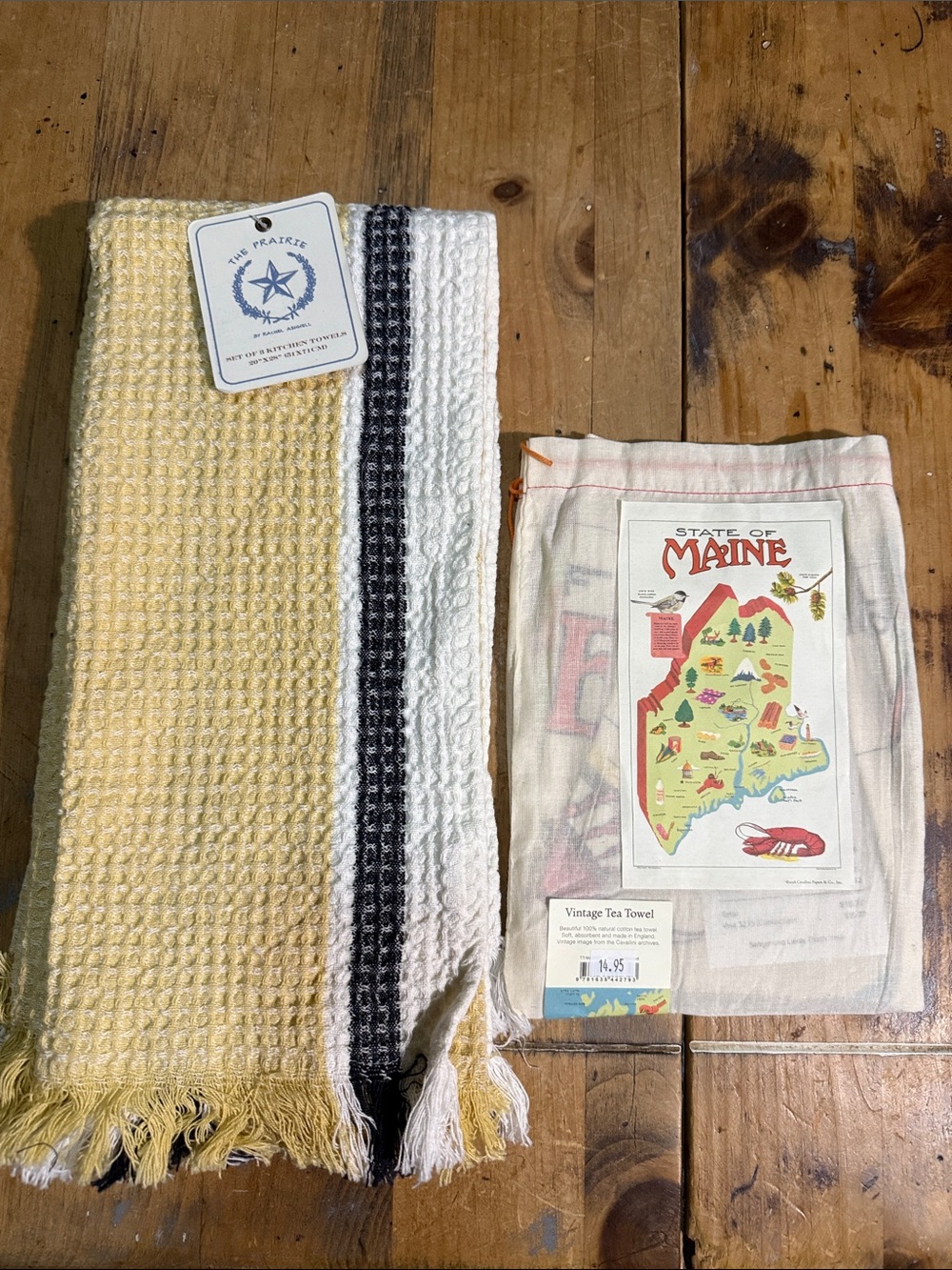 NWT Cavallini Maine Vintage Towel & Rachel Ashwell Set